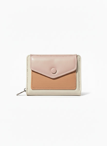 Pink, Brown and Off-white | Snap Wallet