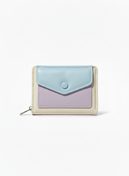 Sky blue, Light-Lilac and off-white | Snap Wallet