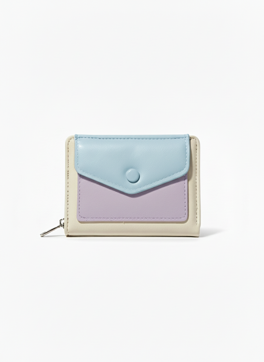 Sky blue, Light-Lilac and off-white | Snap Wallet