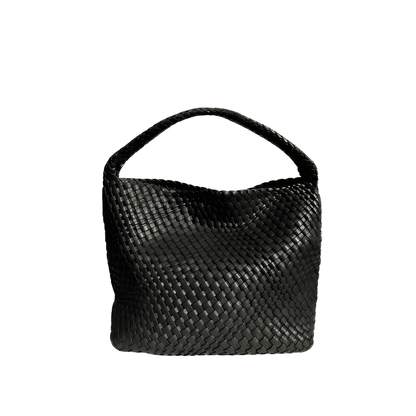 Black | Woven Hobo Bag