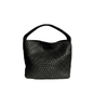 Black | Woven Hobo Bag