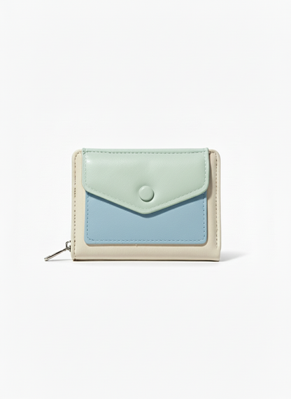 Sky Blue, Pastel Green and Off-white | Snap Wallet