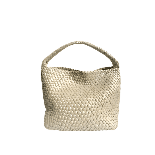 Beige | Woven Hobo Bag