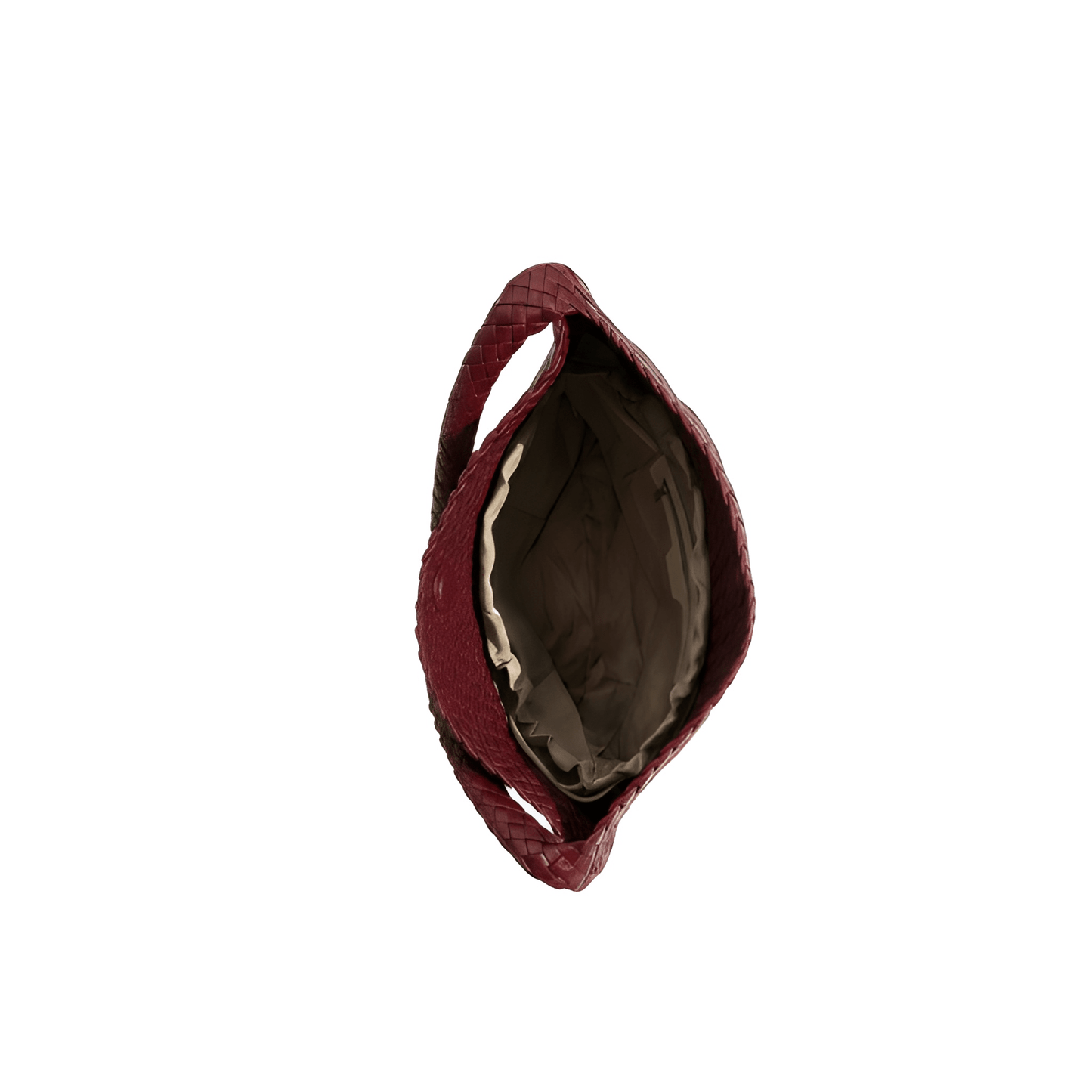 Burgundy | Woven Hobo Bag